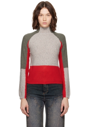Eckhaus Latta Gray & Red Racer Turtleneck