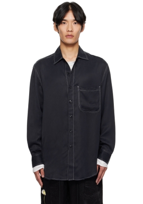 Song for the Mute Black L/S Oversized Shirt