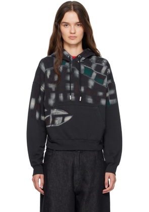 Eckhaus Latta Navy Garment-Dyed Hoodie