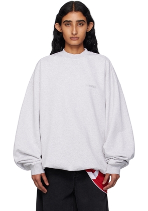 VETEMENTS Gray Logo Oversized Sweatshirt