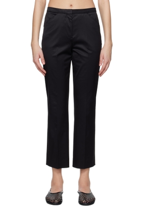 TOTEME Black Cropped Straight Trousers