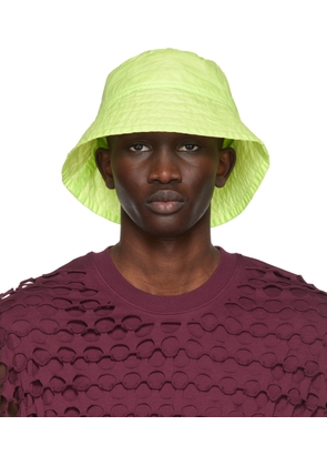 Dries Van Noten Green Nylon Bucket Hat