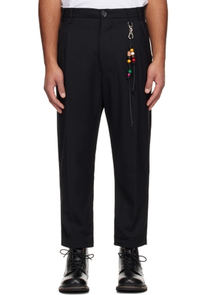 Song for the Mute Black Loose Pleated Trousers