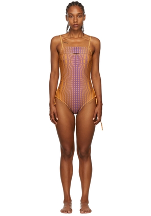 BARRAGÁN SSENSE Exclusive Orange & Purple Peeka One-Piece Swimsuit