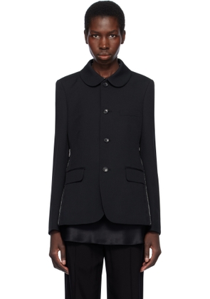 Black Comme des Garçons Black Wool Gabardine Blazer