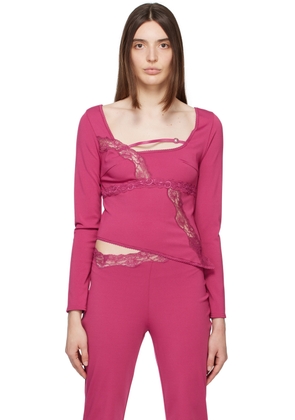 VAILLANT SSENSE Exclusive Purple Asymmetric Blouse