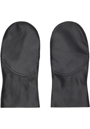 SAGE NATION Black Leather Mittens