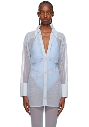 VAILLANT SSENSE Exclusive Blue Pleat Shirt