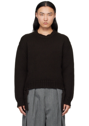 Hed Mayner Brown Crewneck Sweater