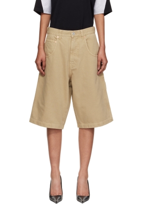 VETEMENTS Beige Hip-Hop Denim Shorts