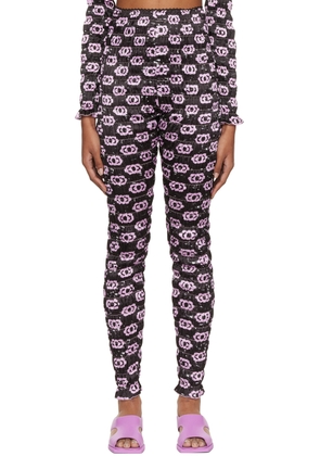 Amy Crookes Black Shirred Leggings