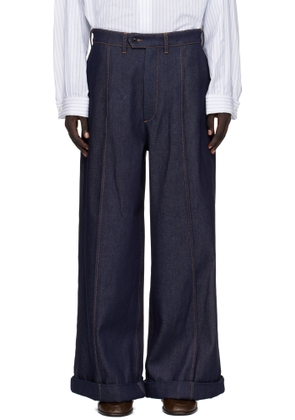Hed Mayner Navy Wide Jeans