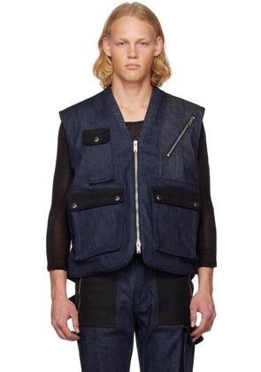 ADYAR SSENSE Exclusive Indigo Utility Vest