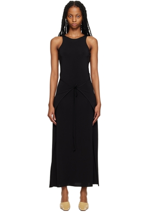 MM by Max Mara Black Wrap Maxi Dress