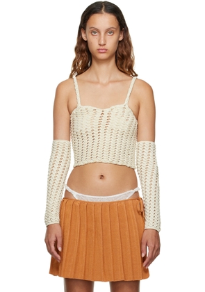Isa Boulder Beige Cutout Tank Top
