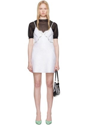 SHUSHU/TONG White Cutout Bow Sling Minidress