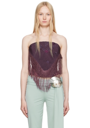 Conner Ives Purple Piano Shawl Corset Top