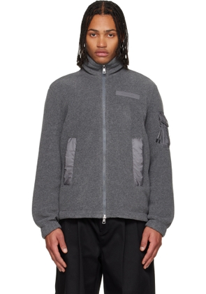 Moncler Gray Zip Up Jacket