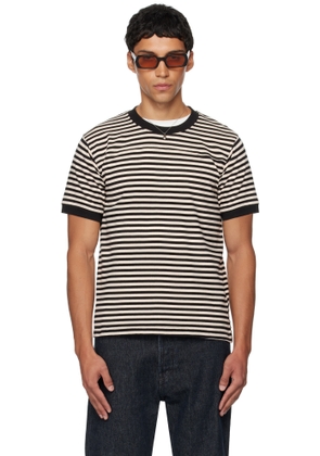 Carter Young Beige & Black Football T-shirt