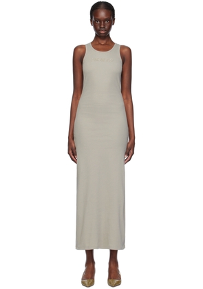 Rabanne Gray Flocked Maxi Dress
