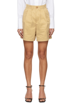 KIMHĒKIM Beige Pleated Shorts