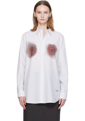 Jean Paul Gaultier White 'The Blurry Roses Print' Shirt