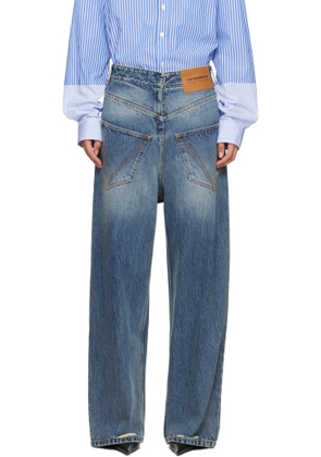 VETEMENTS Blue Back To Front Jeans