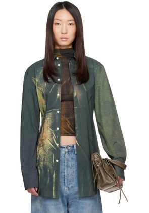 Jean Paul Gaultier SSENSE Exclusive Green Printed Acid Water Shirt