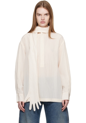 Jean Paul Gaultier Off-White Glove Detail Blouse