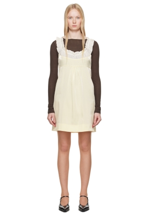 SHUSHU/TONG Yellow Patchwork Sling Minidress