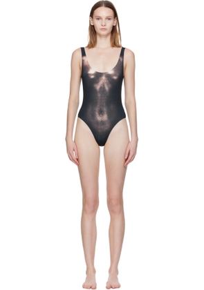 Jean Paul Gaultier Black 'The Bronze Body Dust' Swimsuit