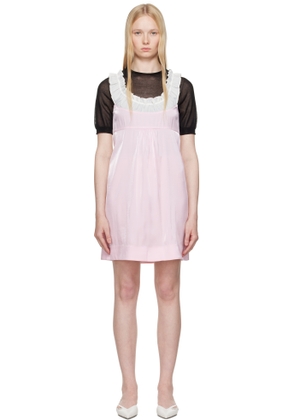 SHUSHU/TONG Pink Patchwork Sling Minidress