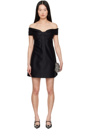 SHUSHU/TONG Black Bow Off Shoulder Minidress