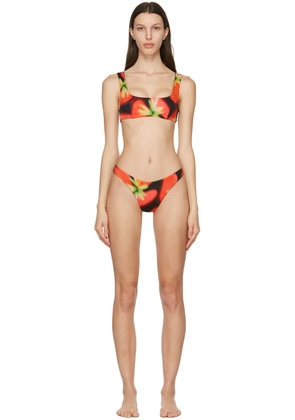Louisa Ballou Black & Red Scoop Bikini