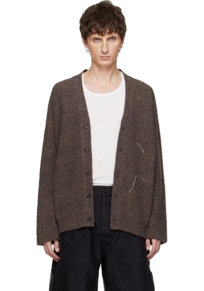 Maison Margiela Brown Wool Cardigan