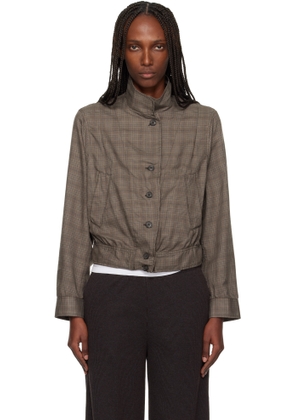 OUR LEGACY Brown Tuxedo Bomber Jacket