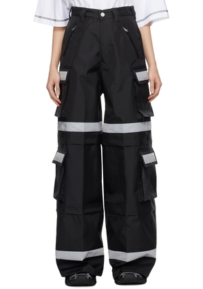 VETEMENTS Black Reflective Cargo Pants