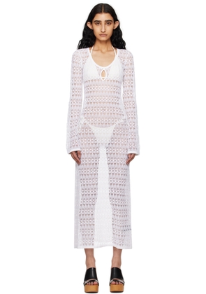 Isabel Marant White Poros Midi Dress