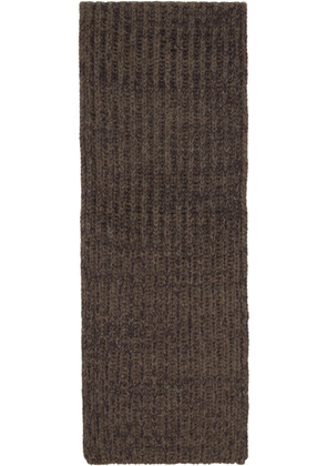 Maison Margiela Brown Rib-Knit Scarf