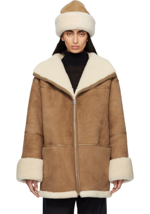 TOTEME Brown Signature Shearling Jacket