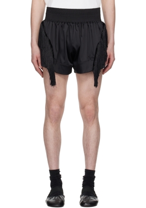 GmbH Black Fringes Boxing Shorts