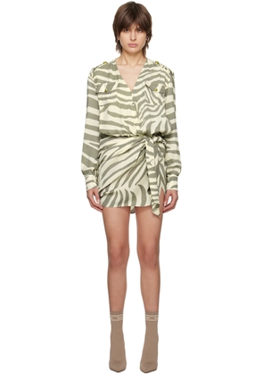 Balmain Beige Zebra Minidress