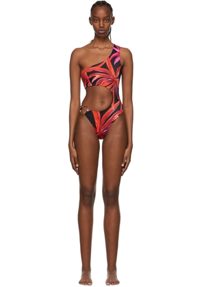Louisa Ballou SSENSE Exclusive Black Recycled Nylon One-Piece Swimsuit