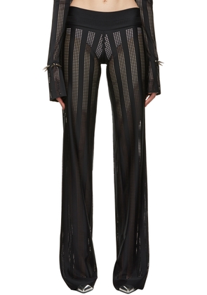 FAL-ASH SSENSE Exclusive Black Perforated Trousers