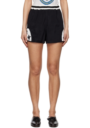 Bode Black & White Star Field Shorts