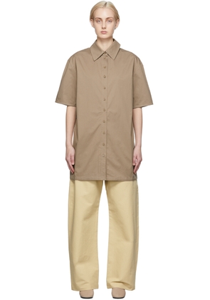 Arch The Brown Poplin Short Dress