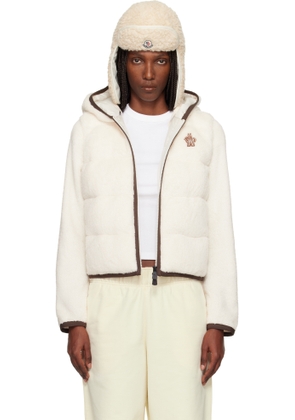 Moncler Grenoble Off-White Padded Polartec Zip-Up Down Jacket