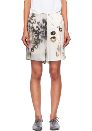 Cordera White Printed Shorts