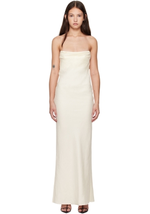 GIA STUDIOS Off-White Manon Maxi Dress