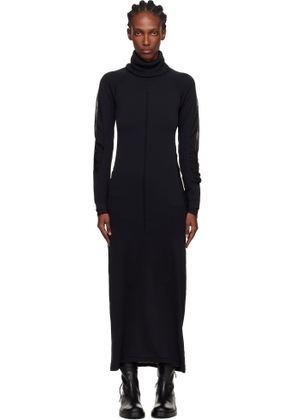 Y-3 Black 'Y-3 Hooded Knit' Maxi Dress